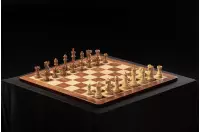 Figuras de ajedrez ejecutivas Acacia/Espino cerval Figuras de madera tallada de 3,5 pulgadas